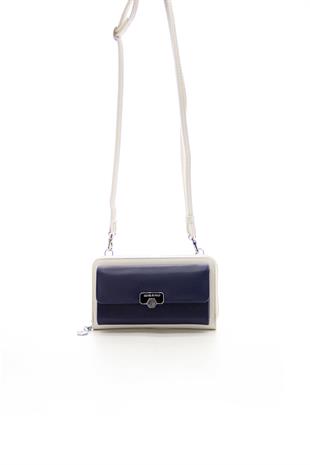 Silver & Polo Laci - Kemik SP921 Kadın Askılı Cüzdanlı Telefon Çantası