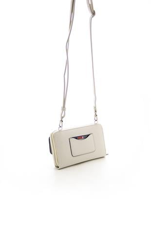 Silver & Polo Laci - Kemik SP921 Kadın Askılı Cüzdanlı Telefon Çantası