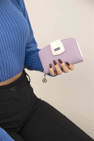 Silver & Polo Lila - Kemik SP874 Kadın Cüzdan & Kartlık