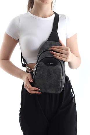 Silver & Polo M.gümüş - Siyah SP959 Kadın Bel Çantası