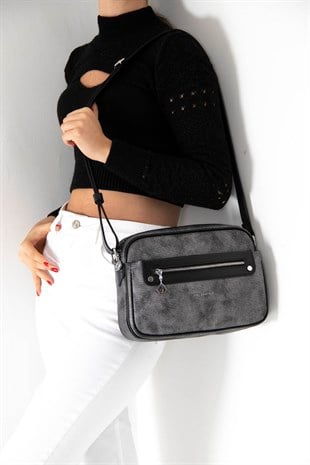 Silver & Polo M.gümüş - Siyah SP753 Kadın Çapraz Çanta