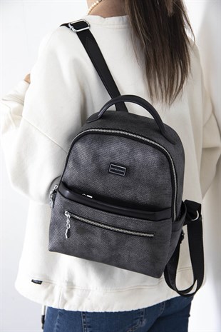 Silver & Polo M.gümüş - Siyah SP1061 Kadın Sırt Çantası