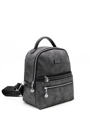 Silver & Polo M.gümüş - Siyah SP1061 Kadın Sırt Çantası