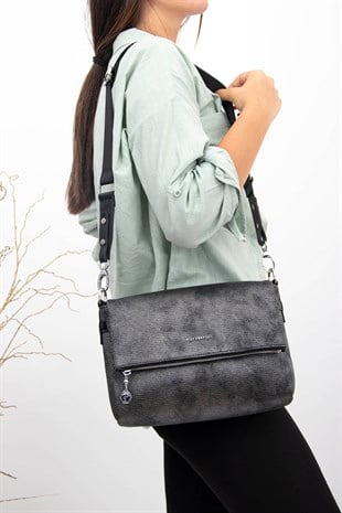 Silver & Polo M.gümüş - Siyah SP963 Kadın Çapraz Çanta