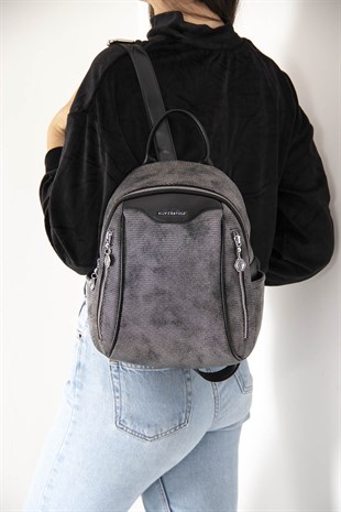 Silver & Polo M.gümüş - Siyah SP906 Kadın Sırt Çantası