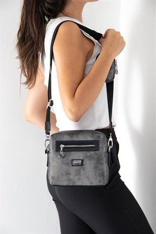 Silver & Polo M.gümüş - Siyah SP1038 Kadın Çapraz Çanta