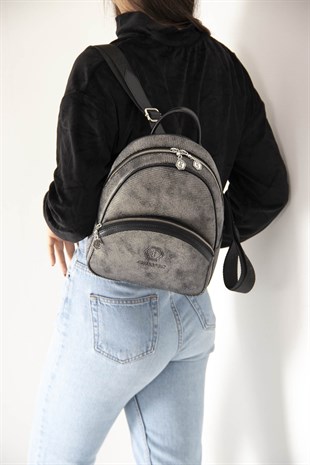 Silver & Polo M.gümüş - Siyah SP945 Kadın Sırt Çantası