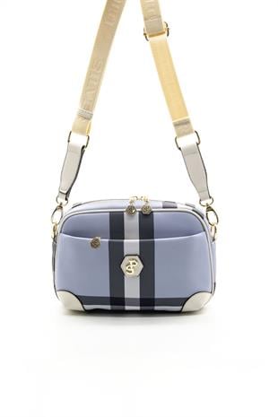 Silver & Polo Mavi - Kemik SP1094 Kadın Çapraz Çanta
