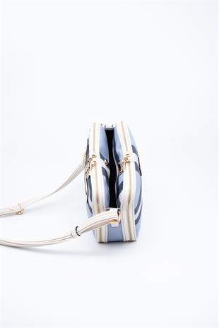 Silver & Polo Mavi - Kemik SP899 Kadın Çapraz Çanta