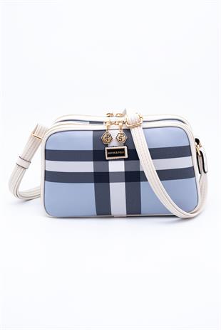 Silver & Polo Mavi - Kemik SP899 Kadın Çapraz Çanta