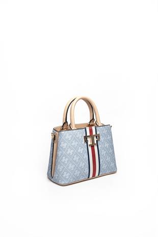 Silver & Polo Mavi - Ten SP987 Kadın El Çantası