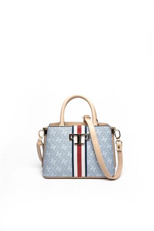 Silver & Polo Mavi - Ten SP987 Kadın El Çantası