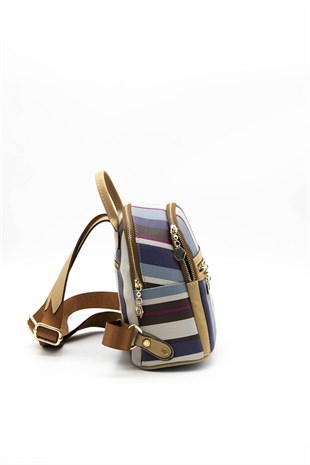 Silver & Polo Mix - Camel SP983 Kadın Sırt Çantası