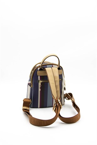 Silver & Polo Mix - Camel SP983 Kadın Sırt Çantası