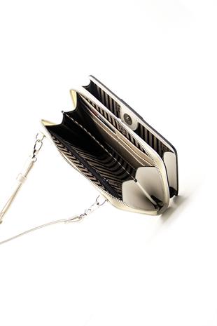 Silver & Polo Nut - Kemik SP1138 Kadın Askılı Cüzdanlı Telefon Çantası