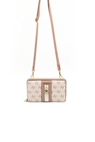 Silver & Polo Pembe - Somon Kemik SP1138 Kadın Cüzdan & Kartlık