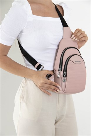 Silver & Polo Pink - Pink SP959 Kadın Bel Çantası