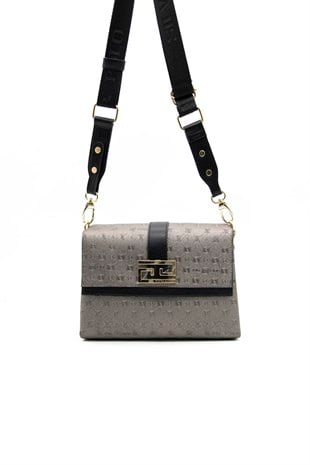 Silver & Polo Platin - Siyah SP1009 Kadın Çapraz Çanta