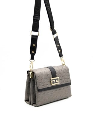 Silver & Polo Platin - Siyah SP1009 Kadın Çapraz Çanta