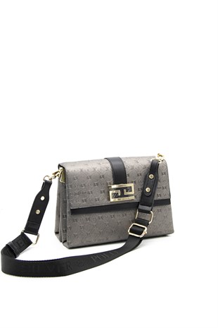 Silver & Polo Platin - Siyah SP1009 Kadın Çapraz Çanta