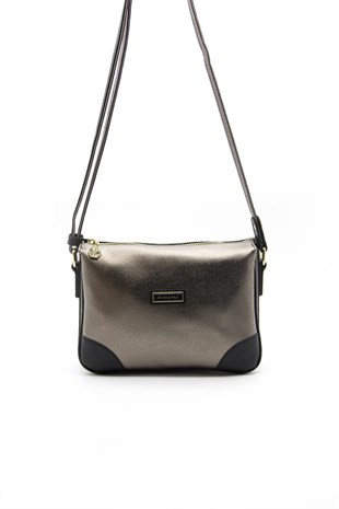 Silver & Polo Platin - Siyah SP784 Kadın Çapraz Çanta