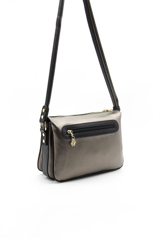 Silver & Polo Platin - Siyah SP784 Kadın Çapraz Çanta