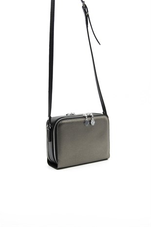 Silver & Polo Platin - Siyah SP888 Kadın Çapraz Çanta