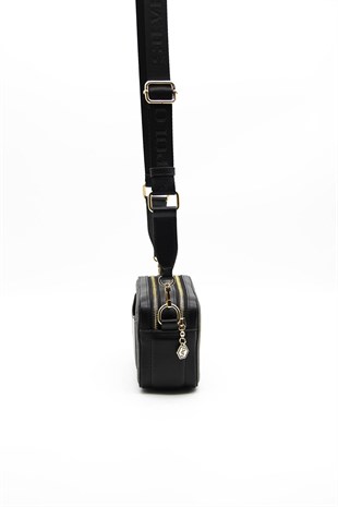 Silver & Polo Platin - Siyah SP1078 Kadın Çapraz Çanta