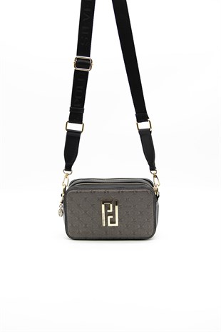 Silver & Polo Platin - Siyah SP1078 Kadın Çapraz Çanta