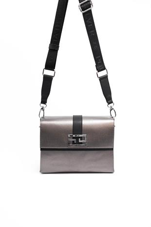 Silver & Polo Platin - Siyah SP1009 Kadın Çapraz Çanta