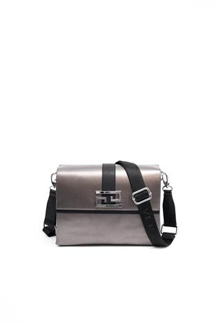 Silver & Polo Platin - Siyah SP1009 Kadın Çapraz Çanta
