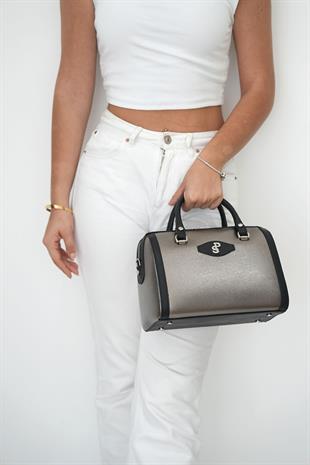 Silver & Polo Platin - Siyah SP1091 Kadın El Çantası