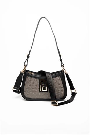 Silver & Polo Platin - Siyah SP1132 Kadın Çapraz Çanta