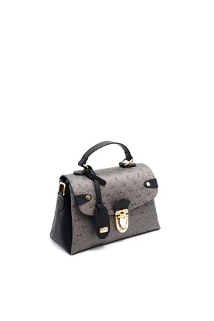 Silver & Polo Platin - Siyah SP1159 Kadın El Çantası