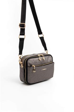 Silver & Polo Platin - Siyah SP1162 Kadın Çapraz Çanta