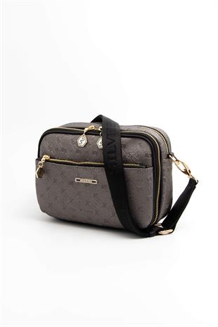Silver & Polo Platin - Siyah SP1162 Kadın Çapraz Çanta
