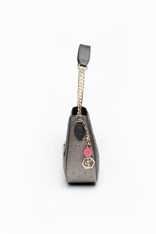 Silver & Polo Platin - Siyah SP1168 Kadın Omuz Çantası