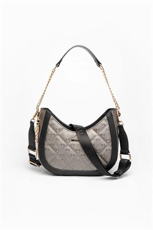 Silver & Polo Platin - Siyah SP1168 Kadın Omuz Çantası