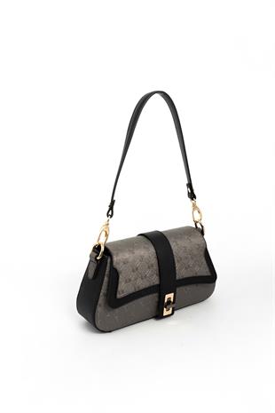 Silver & Polo Platin - Siyah SP1177 Kadın Omuz Çantası