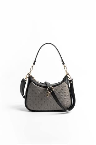 Silver & Polo Platin - Siyah SP1180 Kadın Omuz Çantası
