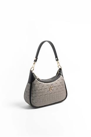Silver & Polo Platin - Siyah SP1180 Kadın Omuz Çantası