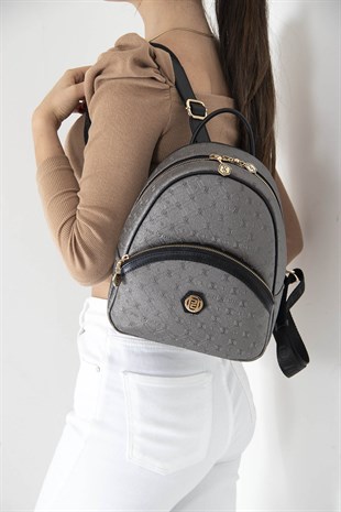 Silver & Polo Platin - Siyah SP945 Kadın Sırt Çantası