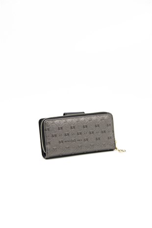 Silver & Polo Platin - Siyah SP928 Kadın Cüzdan & Kartlık