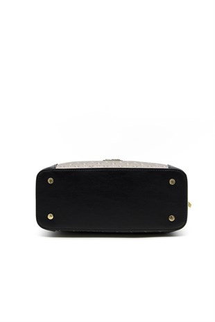 Silver & Polo Platin - Siyah SP706 Kadın El Çantası