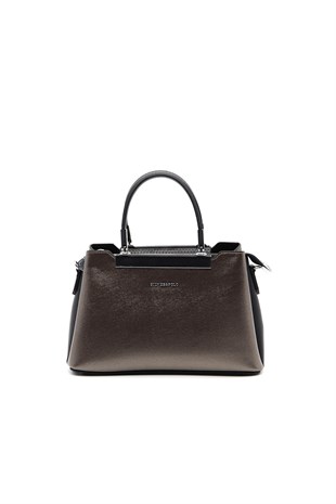 Silver & Polo Platin - Siyah SP913 Kadın El Çantası