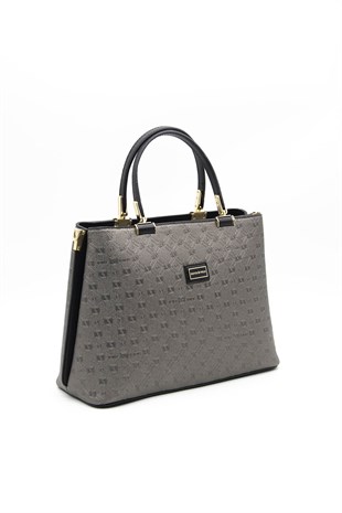 Silver & Polo Platin - Siyah SP924 Kadın El Çantası