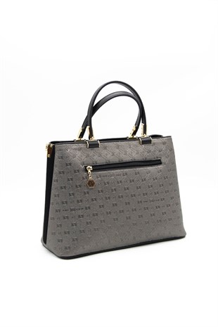 Silver & Polo Platin - Siyah SP924 Kadın El Çantası