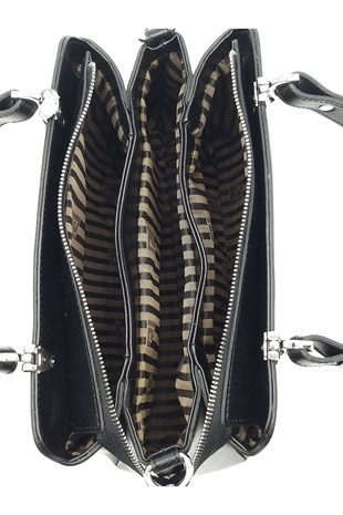 Silver & Polo Platin - Siyah SP972 Kadın El Çantası