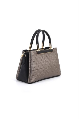 Silver & Polo Platin - Siyah SP913 Kadın El Çantası