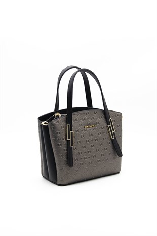 Silver & Polo Platin - Siyah SP1021 Kadın El Çantası